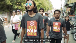 World Polio Day October 24th. Rotary supports by planting bulbs - a symbol of Rotary's campaign to eradicate the disease across the world.