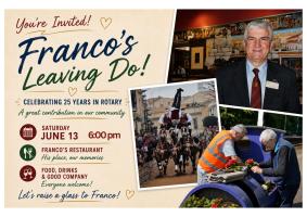 ROTARY - FRANCO'S FAREWELL PARTY