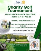 Charity Golf Tournament on Thursday 10th September 2026 