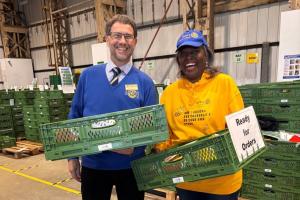 Graeme Page of Llanishen Rotary with RI Director Harriette Verwey