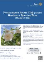 Gardener's Question Time 4th June 2026 at Lamport Hall