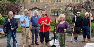 Rotarians working at the Perth Autism Garden.