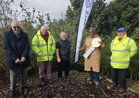 David Owen, PDG Mike Parry, DG Ian Hughes, RI Director Harriette, Keith Moger