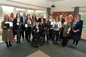 Pictured above are award recipients along with invited guests and dignitaries. (All photographs courtesy of the Newark Advertiser)