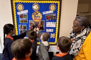 RI Director Harriette with Rotakids