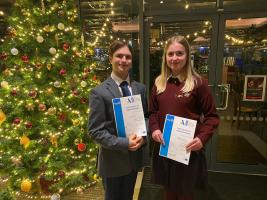 2025-2026 Rotary Youth Leadership Competition Districts winners : Angelina Sewell – Rotary Club Tullamore  and Aristide Selve- Rotary Club Athlone

