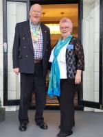District Governor Penny Spiller with Club President Peter Sherred