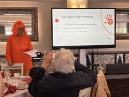 Pauline paints the world orange