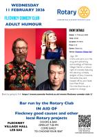 Comedy Festival evening Wednesday 11th February 2026