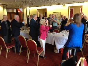 Great Yarmouth Rotary Club goes through a fitness routine