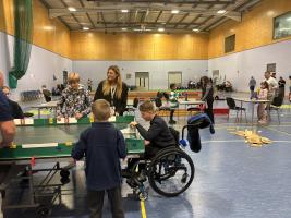 Children Playing Table Cricket at the West Midland Special School Sports Day