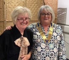 Joyce hands over to our new President Anne Chambers