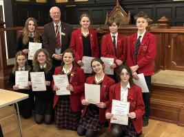 The three teams with Club President, Malcolm French