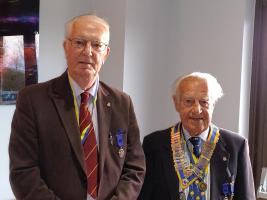 Outgoing President Malcolm and Incoming President Tony