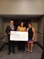 Cheque Presentation to Georgie Moseley of HHHO