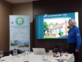 Barry Durman of "41 Club" presenting us with an insight into the "Millennium Way", a walking trail which covers 44 short circular walks in the centre of England