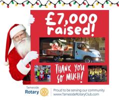 Tameside Rotary & Santa wish everyone a Happy Christmas 