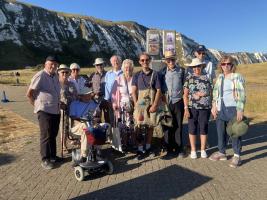 Club members with Ranger Lewis Smith at Samphire Hoe