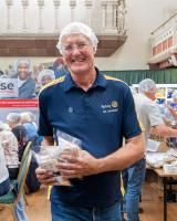 Ian “hands and hairnet on”