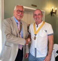 Pres Elect Nick Williams  with President for 2026-27