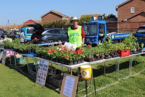 Geoff Lowles at the Rotary plant stall at the June Boot, Craft and Produce Fair