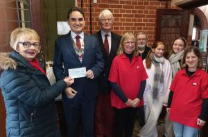 Our President, David Mendonca, and Treasurer, Colonel John Power, presenting our Rotary cheque - just in time for Christmas!