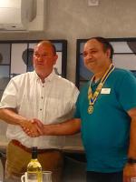 Photo of new and past president