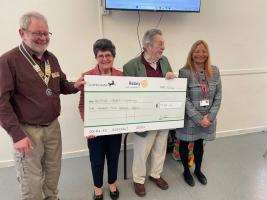 Presentation of Cheque to British Heart Foundation representative Nicola Reavey