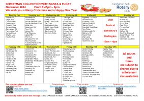 Santa Street Collections for our Local Charities 