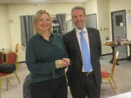 Kerry Achard joins Senlac St. Leonards Rotary Club