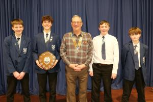 President Nick and the winning Foundation Team from Birkdale High School