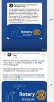 Screen grab of Leicestershire and Rutland Wildlife Trust's post thanking Bradgate Rotary for its early donation