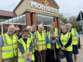 The team collect 10 bags of rubbish in day of action