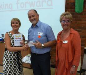 Presentation of cheque to Longfleet School
