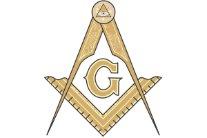 Freemasonry square and compass.