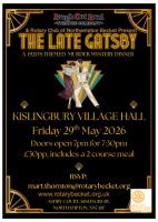 The late Gatsby Murder Mystery Evening including 2 course meal