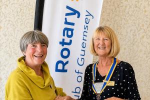 Our new President Jane Rowe taking over the reins from Carla Bauer