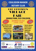 COULSDON MANOR ROTARY CLUB VILLAGE FAIR: 4th JULY 2026, GRANGE PARK 12 pm to 4:30 pm