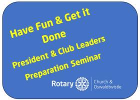 President Elect & Club Leaders Training Seminar