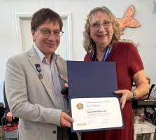 Peter Wilson with DGE Anne Griffin