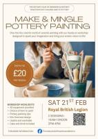 Make & Mingle Pottery Painting Feb 21st 2026 10am Session