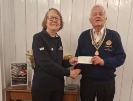 A cheque for RNLI