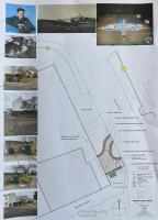 Plan showing seating area and garden.