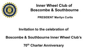 INNER WHEEL 70th CHARTER ANNIVERSARY