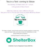 Tea in a Tent- coming to Silsoe, in the grounds of Silsoe Church