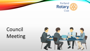 Council Meeting. International & Foundation Month
