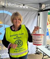 Witney Rotary collecting in Witney town centre for Sobell House Hospice