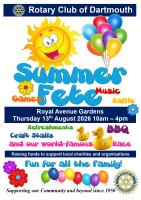 Dartmouth Rotary Summer Fete &ndash; Thursday 13th August 2026