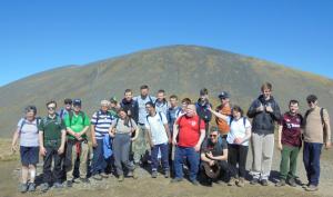 Summit to be proud of… the entire team with Skiddaw in the background