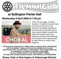 Rotary Film Night at Sullington Parish Hall, Thakeham Road,  Storrington, Nr Pulborough,  West Sussex,&nbsp;&nbsp;RH20 3PP